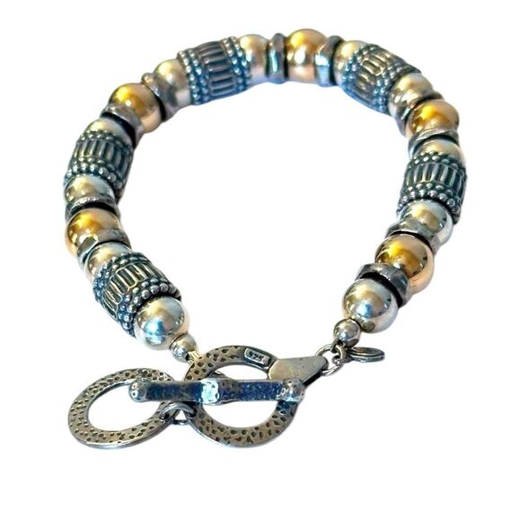 Silpada B1223 Sterling Silver & 14k Gold Bracelet - Picture 2 of 11